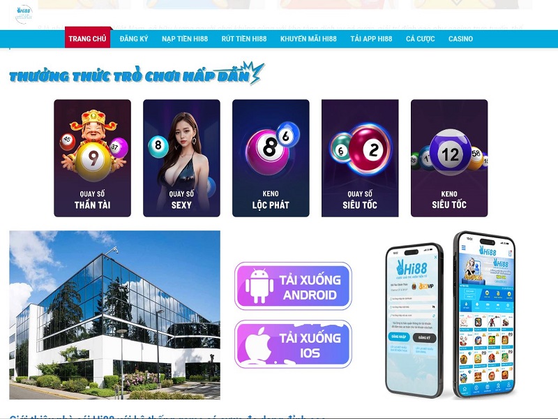 Đa dạng game casino tại nhà cái uy tín Hi88