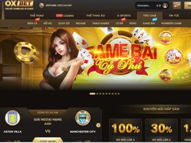 Giới thiệu tổng quan nhà cái uy tín Oxbet