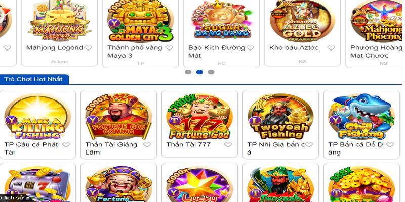 Hệ thống game trên app đa dạng